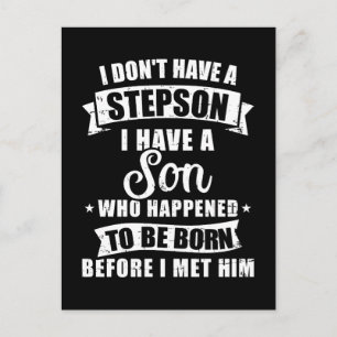 Carte Postale Beau-père n'a pas de fils beau-fils né avant de le