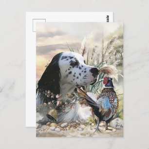 Carte Postale Beau plateau anglais avec faisan, Art