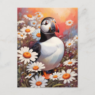 Carte Postale Beau Puffin Dans Le Champ Maisy