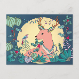 Carte Postale Beau renne de Noël
