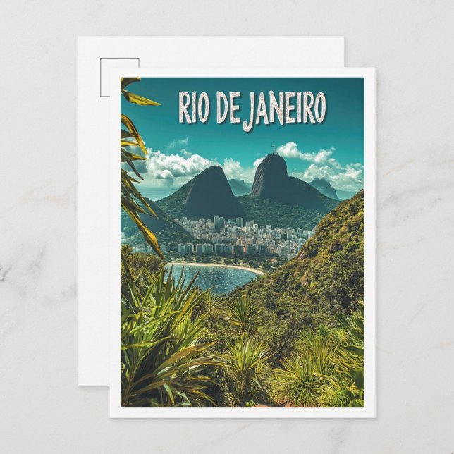 Carte Postale Beau Rio de janeiro Brésil Travel (Devant / Derrière)