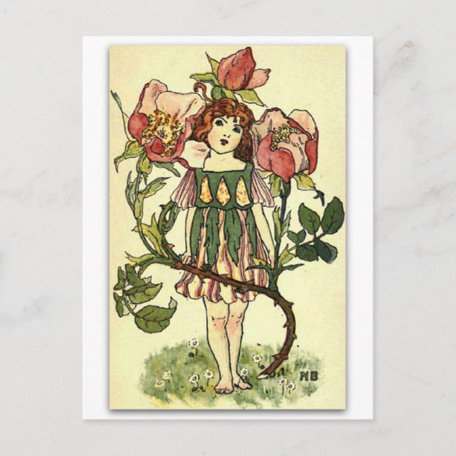 Carte Postale Beau Rose de chien par NELLIE BENSON (Devant)