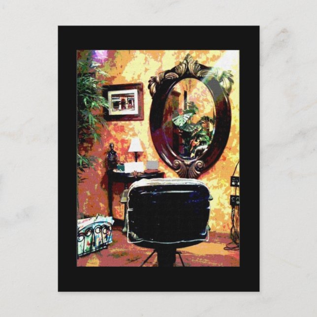 Carte Postale Beau Salon De Coiffure (Devant)