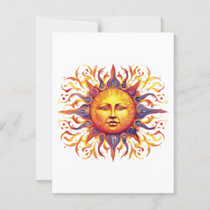 Carte Postale Beau soleil illustré