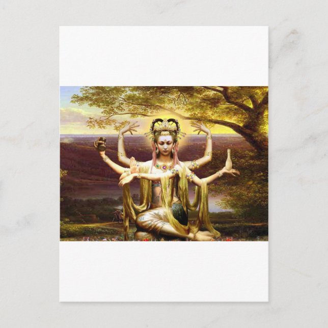 Carte Postale Beaucoup armés Kwan Yin (Devant)