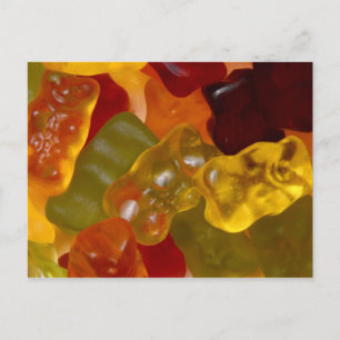 Carte Postale Beaucoup de bonbons gélifiés colorés