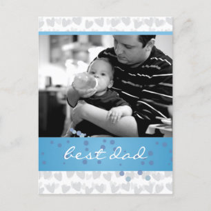Carte Postale beaucoup de coeurs pour le meilleur papa jamais