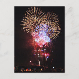 Carte Postale Beaucoup de feux d'artifice