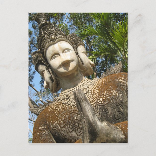 Carte Postale Beaucoup Face Wai ... Nong Khai, Isaan, Thaïlande (Devant)
