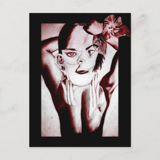 Carte Postale beauté collée