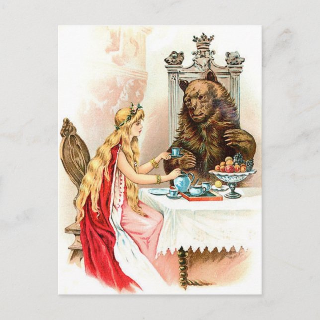 Carte Postale Beauté dans le rose et la bête (Devant)