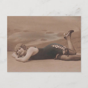 Carte Postale Beauté de la baignade ! ! Petite fille des années 