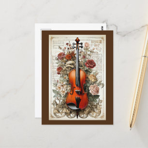 Carte Postale Beauté de violon, générée par l'intelligence artif