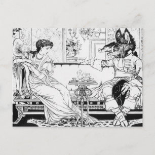 Carte Postale Beauté et la Bête, 1874 (litho) (photo b/w)