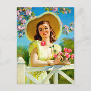 Carte Postale Beauté rétro 40