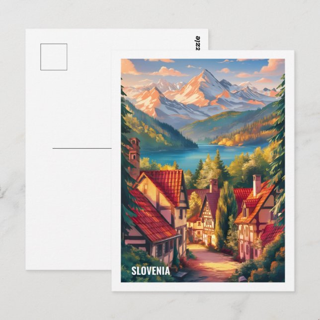 Carte Postale Beauté Slovénie Lieu de voyage célèbre (Devant / Derrière)