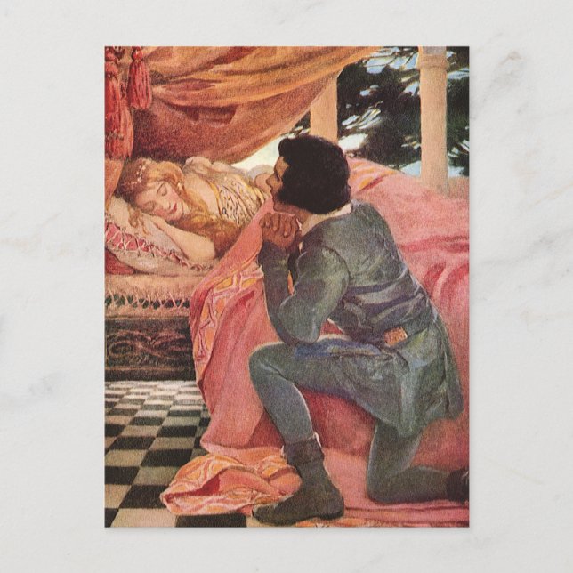 Carte Postale Beauté vintage du sommeil par Jessie Willcox Smith (Devant)