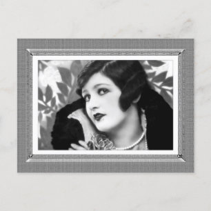 Carte Postale Beauté vintage - Glamour - en noir et blanc