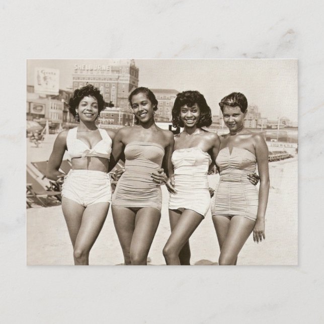 Carte Postale Beautés de plage vintage (Devant)