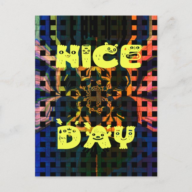 Carte Postale Beautiful have a Nice Day Text Print vecteur (Devant)