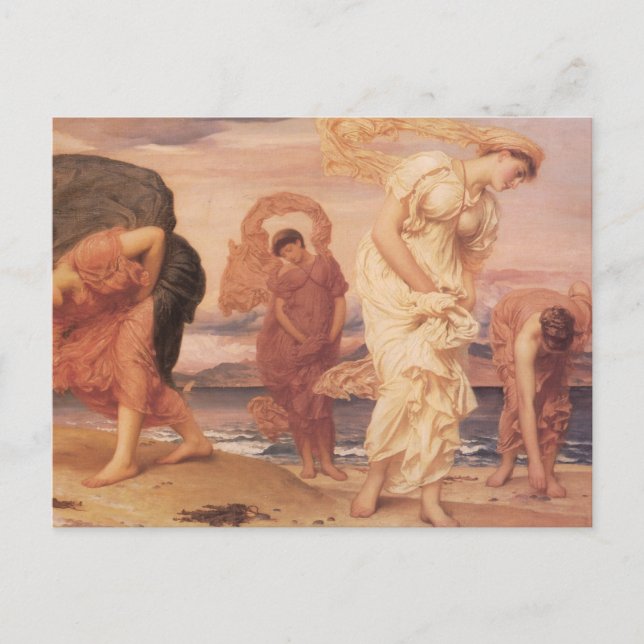Carte Postale Beaux-arts de femmes au bord de l'océan (Devant)