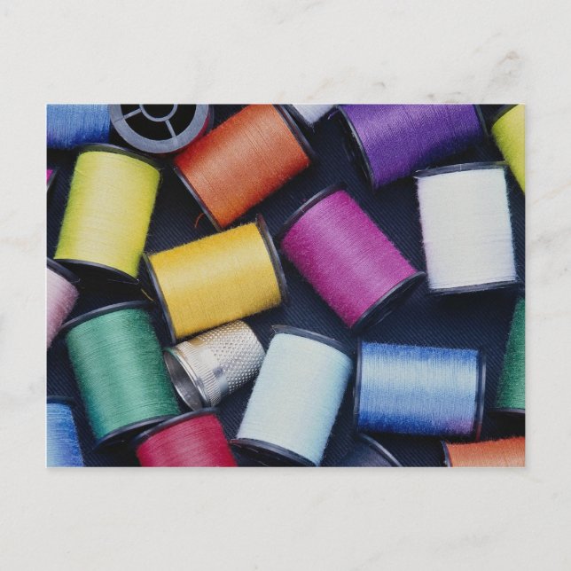 Carte Postale Beaux Spools de fil (Devant)