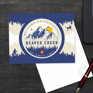 Carte Postale Beaver Creek Colorado Drapeau Montagne Souvenir de