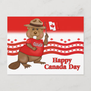 Carte postale Beaver de la fête du Canada