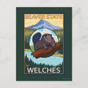 Carte Postale Beaver & Mt Hood - Welches, Oregon