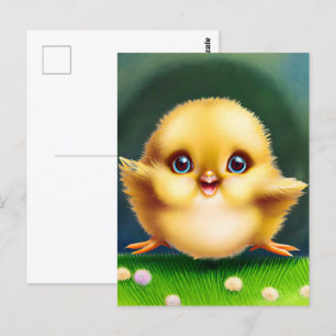 Carte Postale Bébé adorable poussin