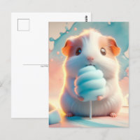 Bébé, animal mignon avec bonbons en coton, Post-cr