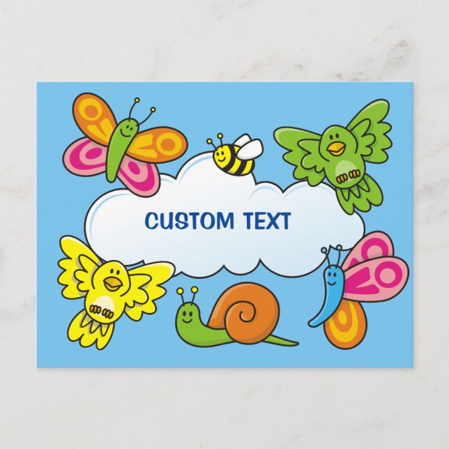 Carte Postale Bébé Animaux (Devant)