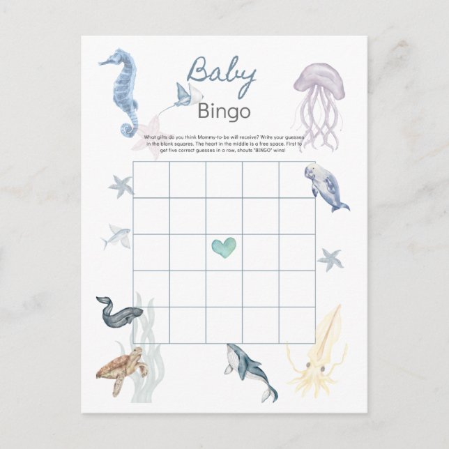 CARTE POSTALE BÉBÉ BINGO (Devant)