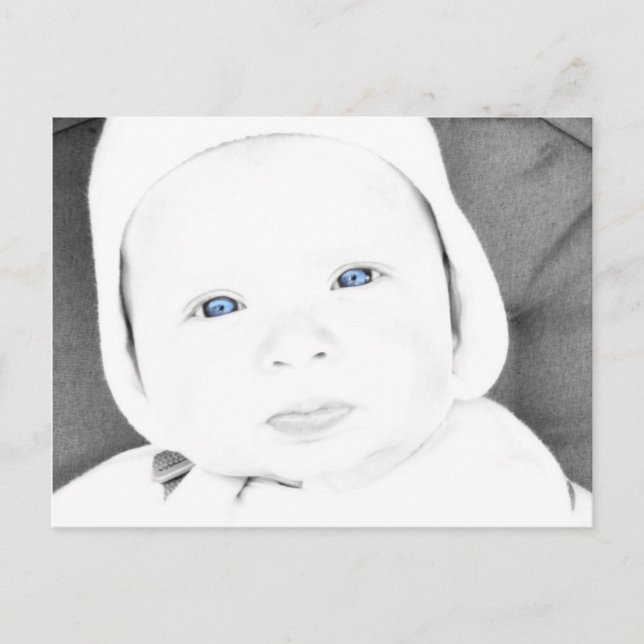 Carte Postale Bébé bleu (Devant)
