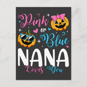 Carte Postale Bébé Citrouille Nana T'aime Rose Ou Bleu