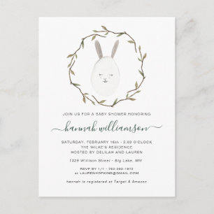 Carte Postale Bébé de printemps   Invitation à la baby shower de