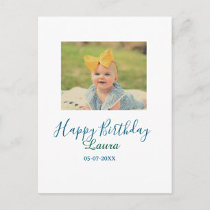 Carte Postale Bébé enfants 1er anniversaire ajouter nom date ajo