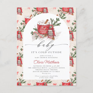 Carte Postale Bébé il fait froid dehors Fête prénatale d'hiver p