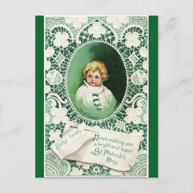 Carte Postale Bébé irlandais Vintage mignon (Devant)