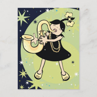 Carte Postale bébé jazz