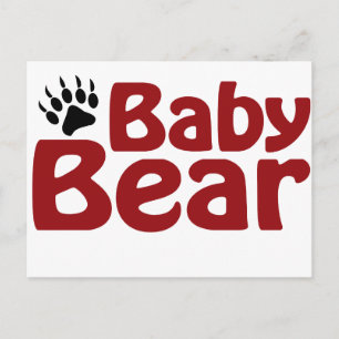 Carte Postale Bébé Lavette Ours