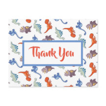 Bébé mignon Dinosaur Motif Merci personnalisé