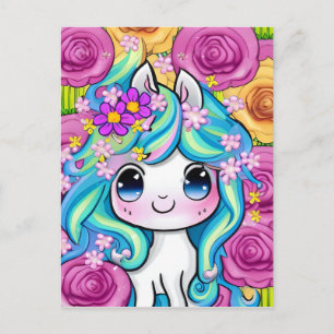 Carte Postale Bébé mignon Kawaii Pony