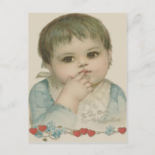 Carte Postale Bébé Mignon Myosotis Cœur
