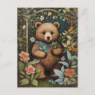 Carte Postale Bébé mignon Ours Brown William Morris Inspiré