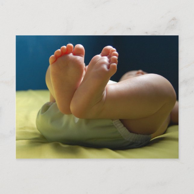 Carte Postale Bébé Pieds Rêves (Devant)