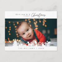 Bébé premier Noël, Faire-part avec photo