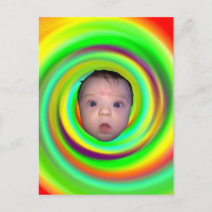 Carte Postale Bébé psychédélique