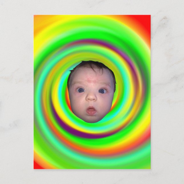 Carte Postale Bébé psychédélique (Devant)
