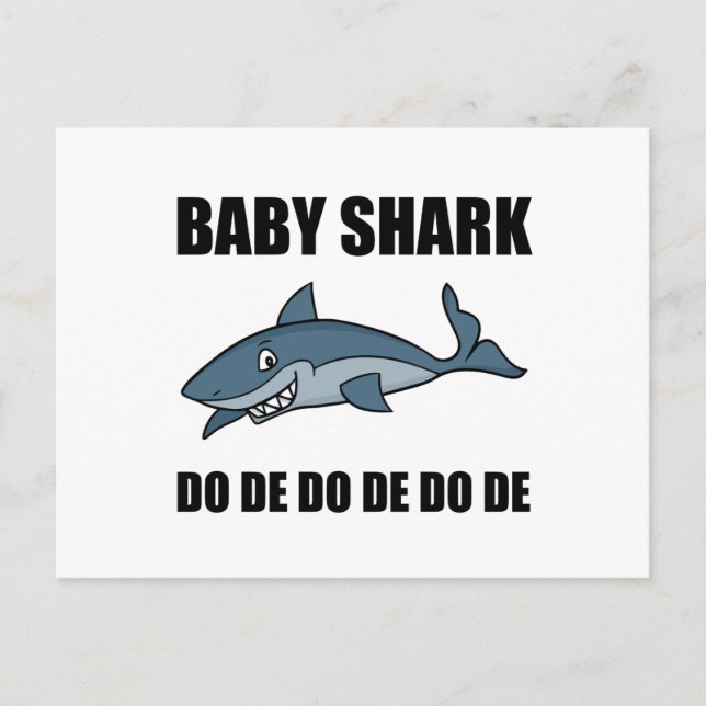Carte Postale Bébé requin drôle (Devant)